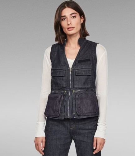 Star women vest denim - g-star,