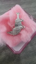 Arabic Jambiya  Silver Pendant with safety chain.