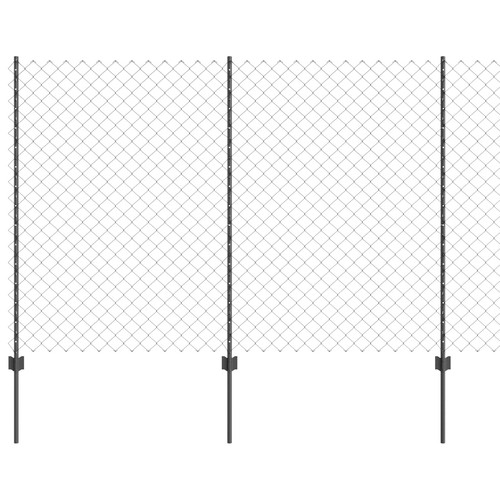 Chainlink fence with post - chainlink,