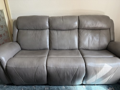 Grey italian leather seater - grey,