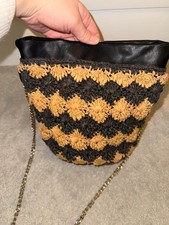 ZARA Two-Tone Woven Straw