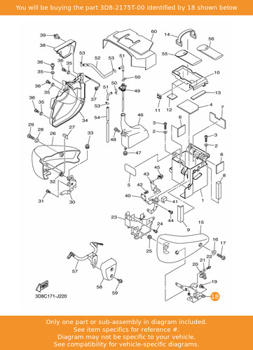 Yamaha bracket 3d8 2175t - yamaha, 3d8-2175t-00