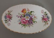 Aynsley Fine Bone China Oval Fluted Dish Howard Sprays Floral Pattern