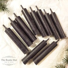 10 SHORT Dinner Candles 11cmx2cm Grey Pink White Green Coal Blue Linen Red Mixed