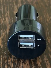 Goji 2.4a & 1a Fast Car Charger 2, USB Port For Cigarette Lighter Socket Adapter