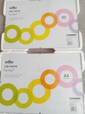 2 Wilko A4 Clip Photo Frames