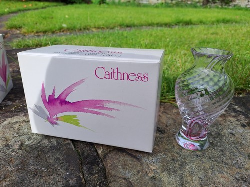 Caithness vase pink swirl - vase,,