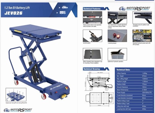 Battery table lift - ev,