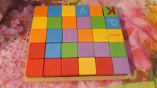 WOODEN ABC CHILDRENS BLOCKS