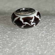Authentic Pandora Murano Glass ? Masai Giraffe Bead Charm ? S925 ALE ? 790942