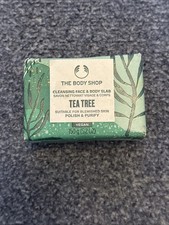 The Body Shop Tea Tree Cleansing Face & Body Slab 150g Polish & Purify