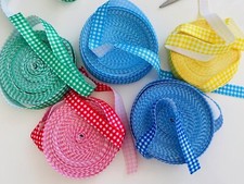 5 M. Gingham Elastic FOE Fold Over School Bow  DIY Crafts