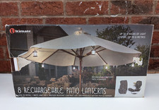 Vintage Garden Lanterns 8 Patio Lights Rechargeable