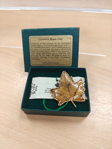 Genuine maple leaf brooch - brooch, pin