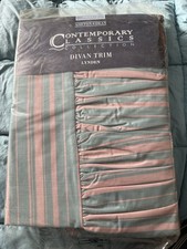 Rare Ashton & Dean Vintage Stripped Double 54 x 75” Valance Lynden - pink /green