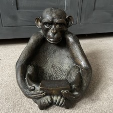 Vintage Heavy  Seated Monkey