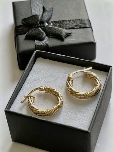 Hoop earrings 22mm - earrings, 9ct