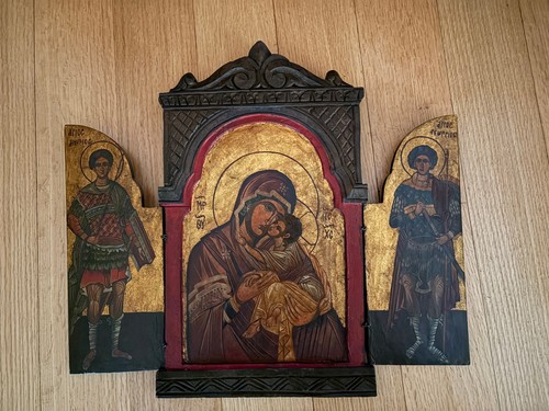 Triptychon greek orthodox hand - greek,