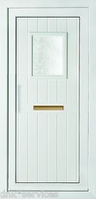 WHITE FULL HEIGHT UPVC DOOR PANEL ( CHATSWORTH ONE GLAZED) CUT TO SIZE FOR FREE