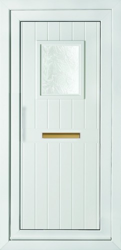 White full height upvc door - upvc,