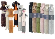 2L EXTRA LONG HOT WATER BOTTLE WITH COVER FAUX FUR ANIMAL THERMOTHERAPY 72CM