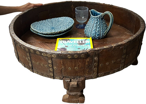 Antique indian grinder table - indian,