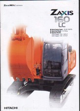 HITACHI "ZAXIS 160LC Series" Tracked Hydraulic Excavator Brochure Leaflet
