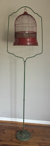 Antique bird cage wrought - antique,