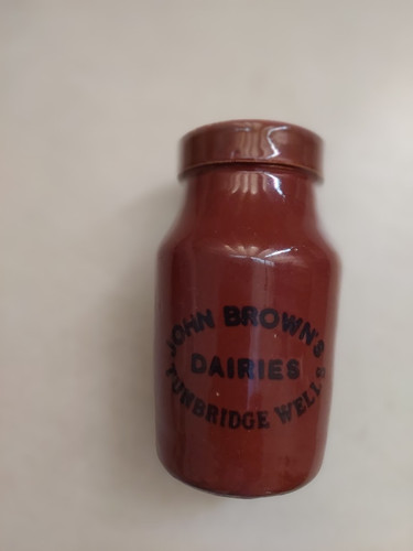 Antique stoneware dairy cream - dairy,