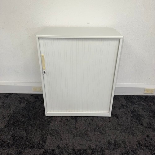 Used white tambour - used, cupboard