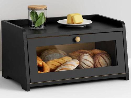 Vintage black bread box for - vintage,