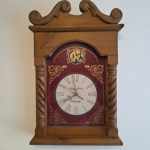 Vintage wooden wall clock - wooden,