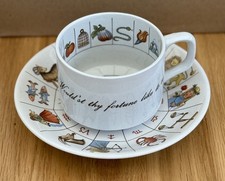 Vintage Fortune Telling Cup and Saucer