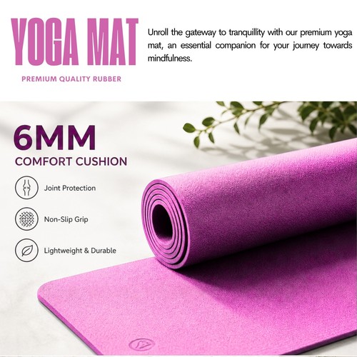 Yoga mat 6mm - 6mm, non