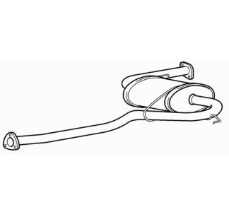 Centre exhaust middle - centre, silencer