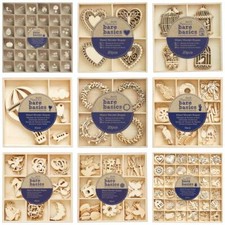 Papermania Wooden Shapes Assorted Designs Scrapbooking Embellishments Bare Basic