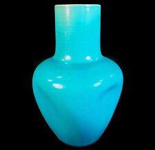 LOVELY, RARE 19th. CENTURY BURMANTOFTS DIMPLED AESTHETIC MONOCHROME VASE