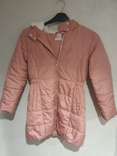 LOVELY BLUEZOO DEBENHAMS PINK FLEECE LINED SCHOOL COAT 11 12 YEARS WINTER WARM