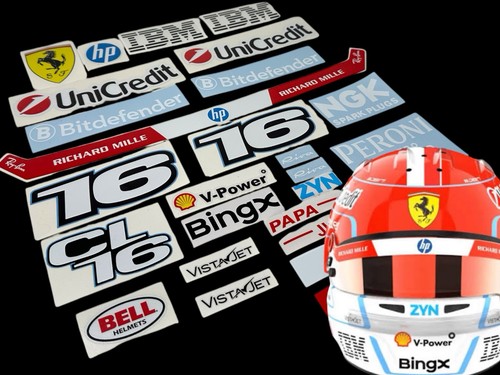 Motorsport helmet stickers - helmet, 1