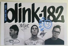 Blink-182 Hand Signed VIP Poster - 2024 One More Time Tour Barker DeLonge Hoppus