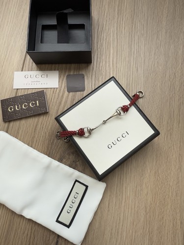 Gucci horsebit bracelet red - gucci,