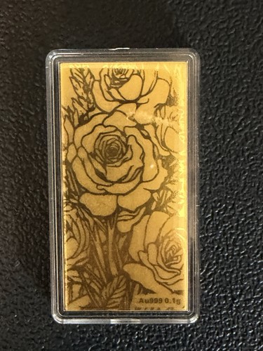 24k gold rose flower - 24k, embossed