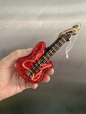 Kurt Adler Christmas Guitar Bauble Glass  Xmas Decoration Ornament