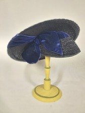 Vintage 1940s Saucer Hat Black