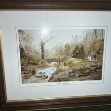 Picture By Alan Ingram Gone Fishing Signed By ALan Ingram With Picture Frame