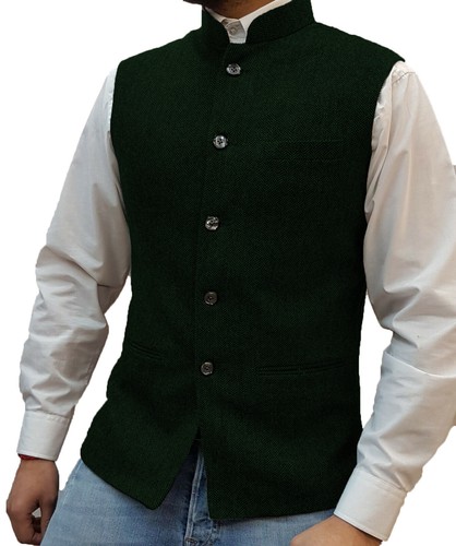 Mens tweed waistcoat - tweed,