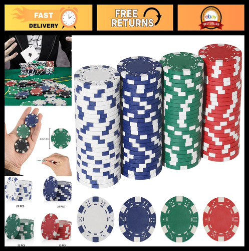 100pc casino poker chips - 11.5g,