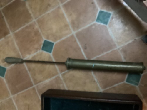 Antique long brass pump - long,