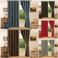 Metallic Curtains Star Burst