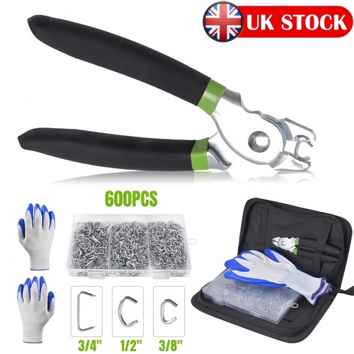 Hog ring pliers set 600pcs - ring,